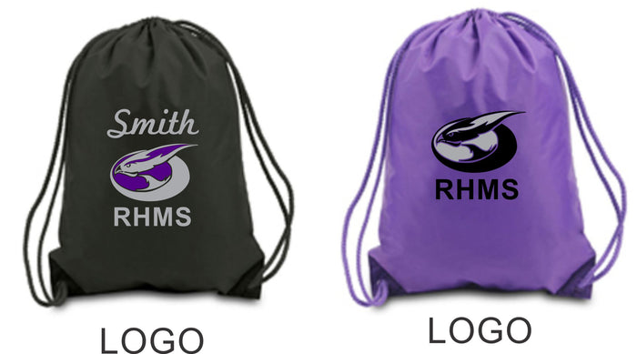 RHMS Basic Drawstring Bag- 3 designs- Matte or Glitter