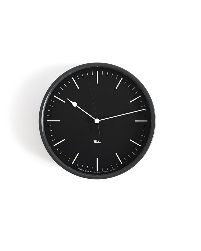 Riki Steel Clock - Midnight Black