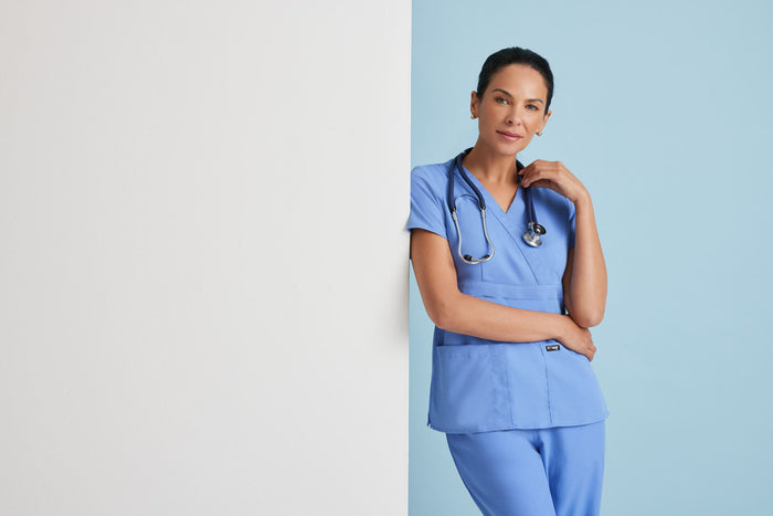 Riley Top - Indigo - Grey's Anatomy Scrubs