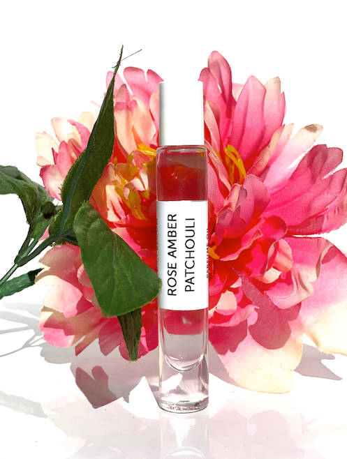 Rose Amber Patchouli Roll-on Perfume Fragrance Oil | Valentines