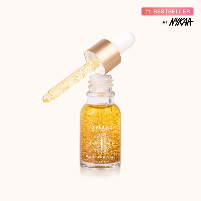 Rose Gold Oil With 24k Gold Flakes