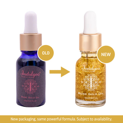 Rose Gold Oil With 24k Gold Flakes