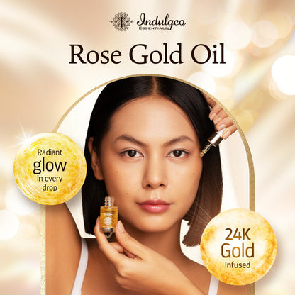 Rose Gold Oil With 24k Gold Flakes