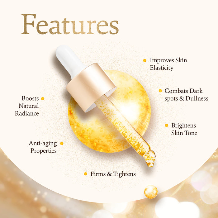 Rose Gold Oil With 24k Gold Flakes