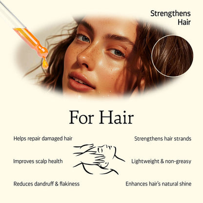 Rosehip Oil - 100% Cold Pressed Oil, Repairs & Brightens, for Oily Skin (30ml)