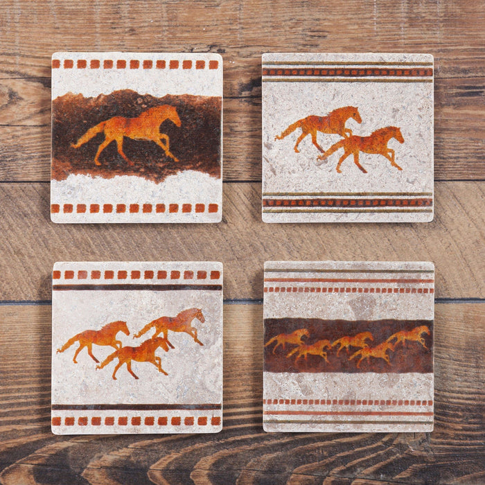 Running Remuda Coaster, Set of 4 Coasters
