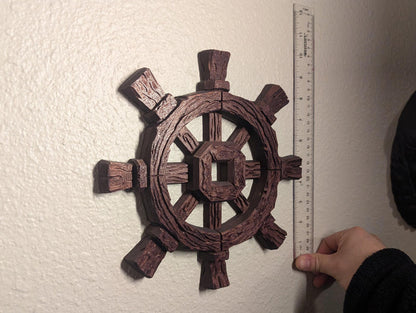 Rustic Ship Wheel Wall Decor