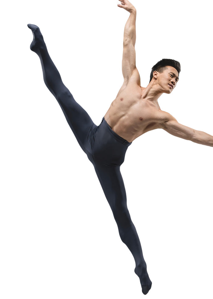 Ballet Rosa mens footed tights in black