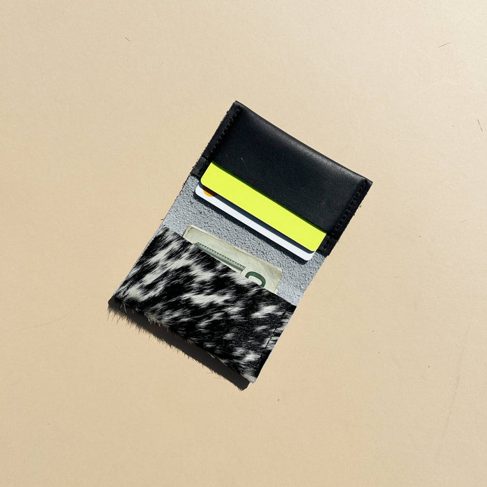 Salt + Pepper Hair on Hide Wallet