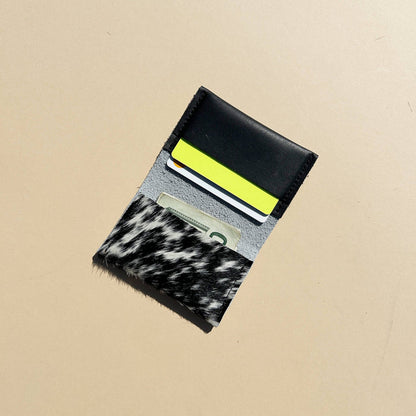 Salt + Pepper Hair on Hide Wallet