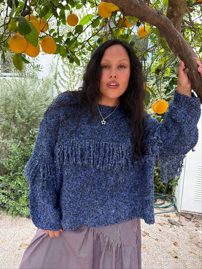 Salt & Pepper Rowena Fringe Sweater