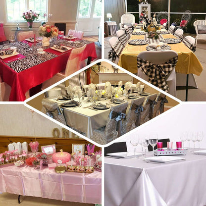 Variety of beautifully decorated dining tables for events and celebrations.
