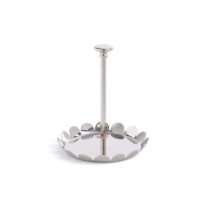 Scalloped Alloy Tray - Polished Nickel