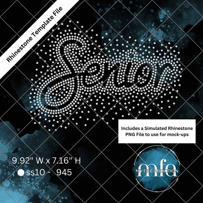 Senior Scatter Rhinestone Template File
