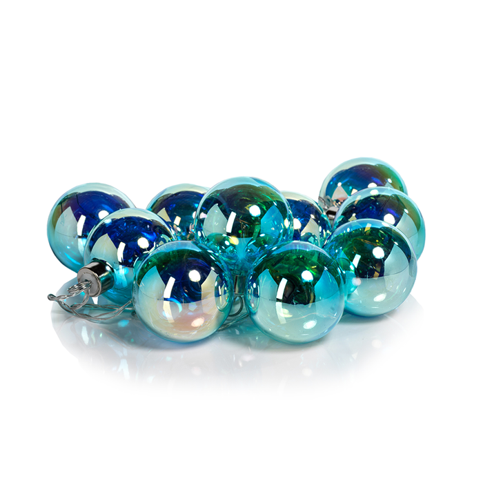 Set of 10 Rainbow LED String Lights in Box - Blue Rainbow - Christmas Decor by Carlyle Avenue