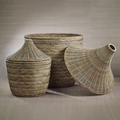 Set of 2 Mayfair Rattan Baskets - Baskets by Carlyle Avenue