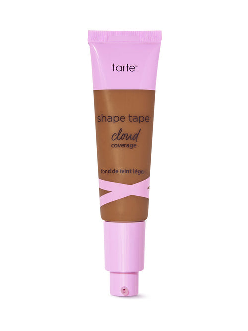 Tarte shape tape cloud cream foundation tube with pink cap on a white background