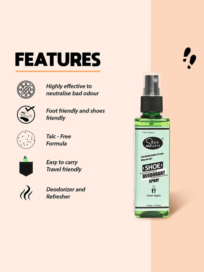 Shoe Mistri Foot & Shoe Deodorant Spray - Fresh Apple Essential Oils
