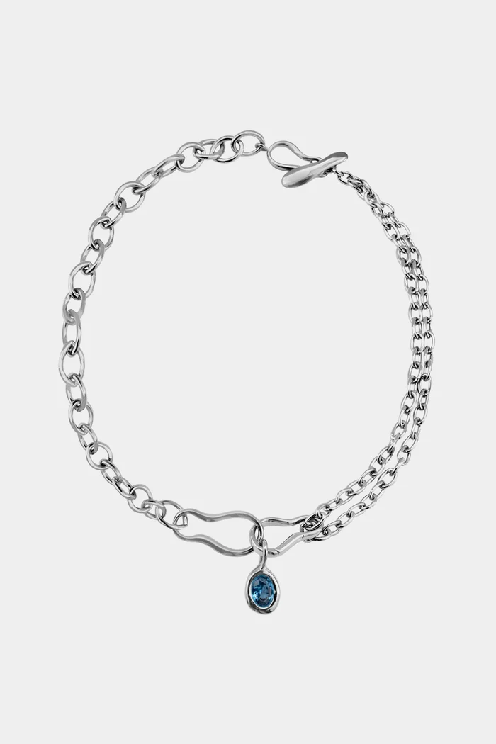 Silver / Sky Ramona Necklace + Ami Charm