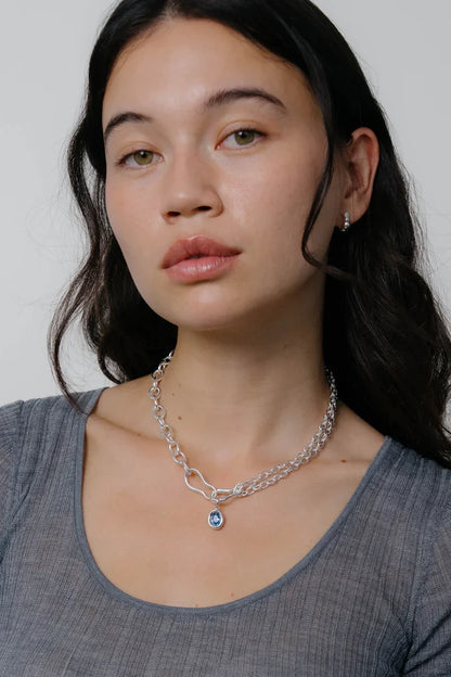 Silver / Sky Ramona Necklace + Ami Charm