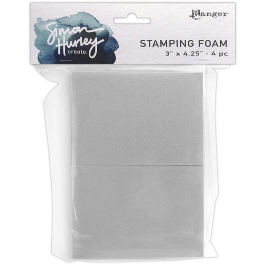 Simon Hurley - create - Stamping Foam. Use your Stencils, Dies, Masks, Embossing Folder, and items from around the house or even from the wild. Create reverse images of items by making your own stamps over and over and yes over again! Watch Simon Hurley video to see how spectacular this item is. Use with Heat tool to use and reuse.  Available at Embellish Away located in Bowmanville Ontario Canada.