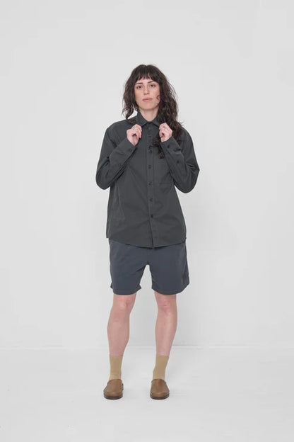 Slate Peach Fuzz Poplin Button Up