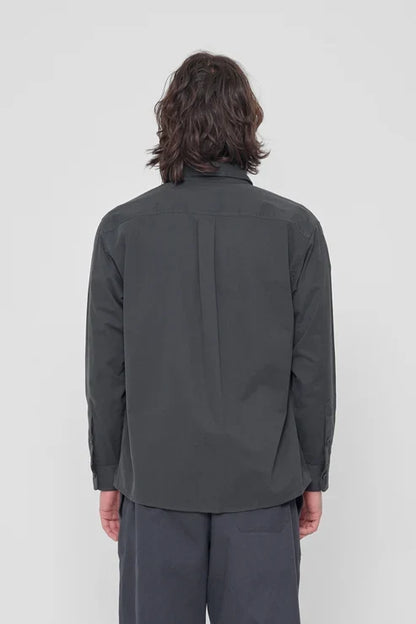 Slate Peach Fuzz Poplin Button Up