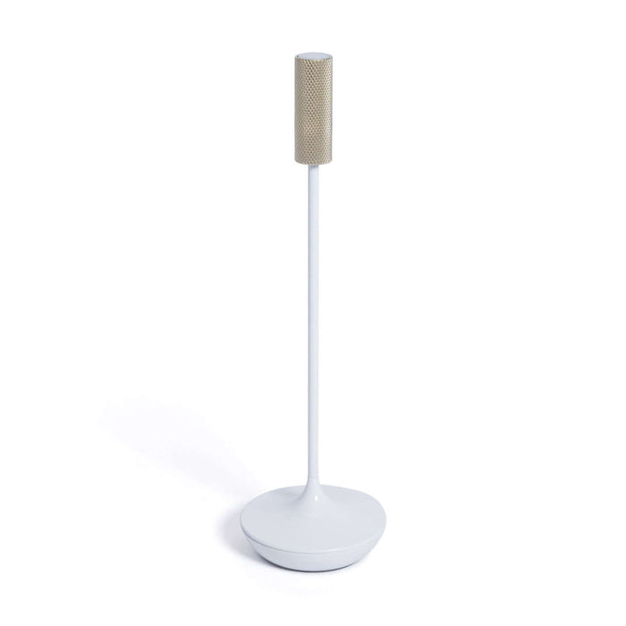 SLEEK Rechargeable Table Light - White with Gold - CARLYLE AVENUE