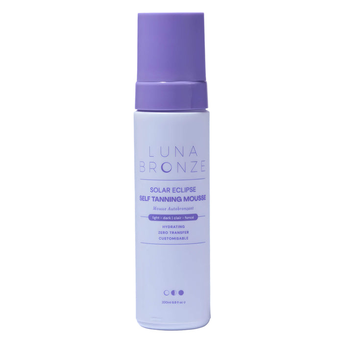 Bottle of Luna Bronze Solar Eclipse Clear Tanning Mousse 200ml