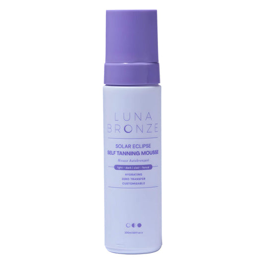 Bottle of Luna Bronze Solar Eclipse Clear Tanning Mousse 200ml
