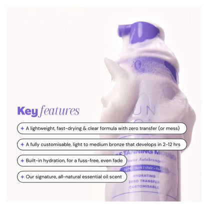 Luna Bronze Solar Eclipse Clear Tanning Mousse Key Features