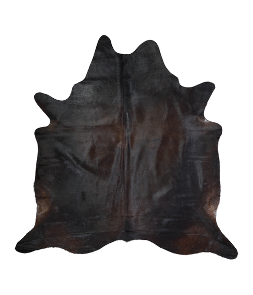 Solid Black Cowhide Rug #A19530
