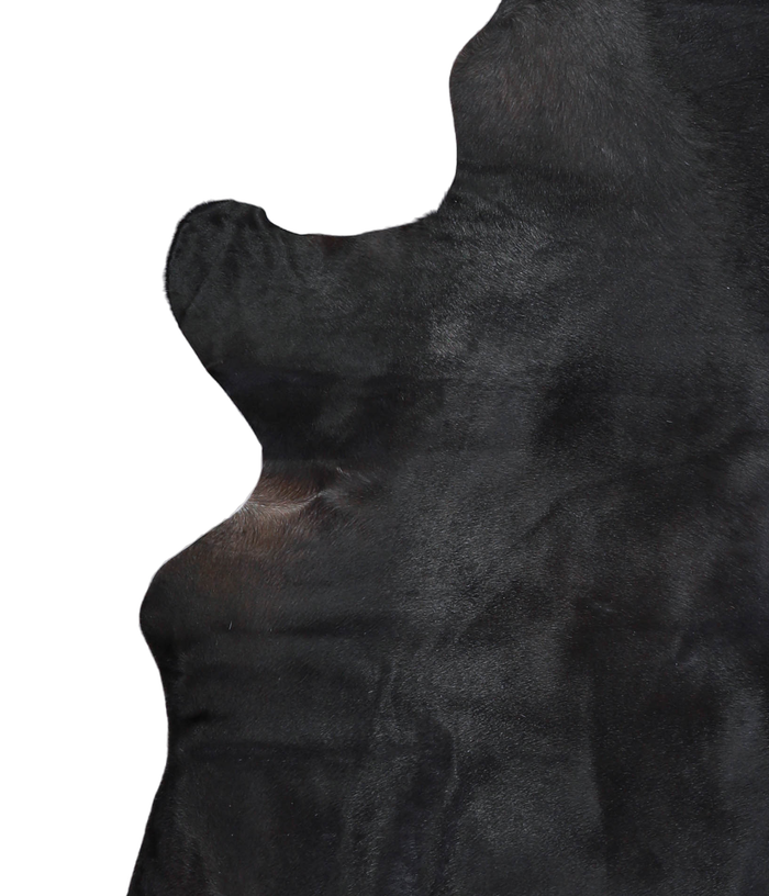 Solid Black Cowhide Rug #A19743