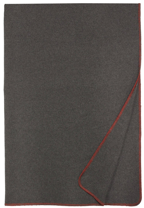 Solid Greystone Red Throw