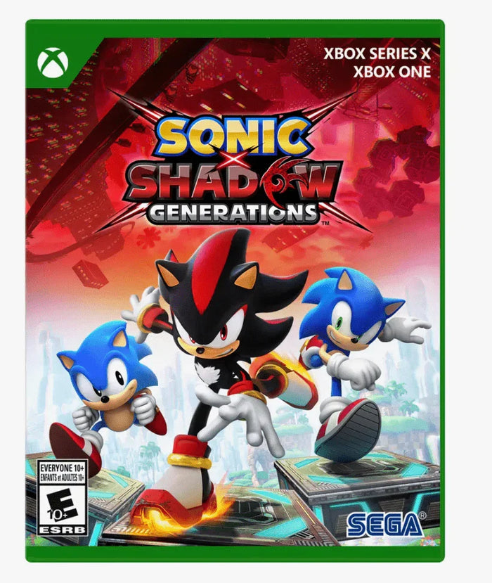 Sonic X Shadow Generations Xbox game cover featuring Sonic and Shadow characters