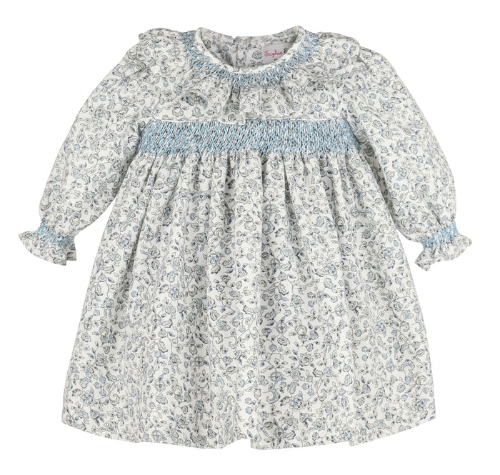 Sophie & Lucas Heirloom Blue Floral Dress