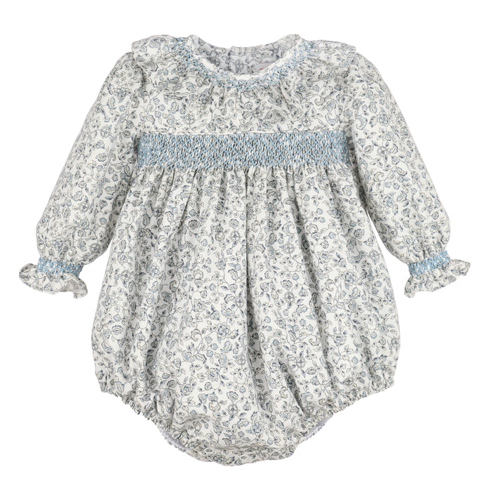 Sophie & Lucas Heirloom Floral Girls Blue Bubble