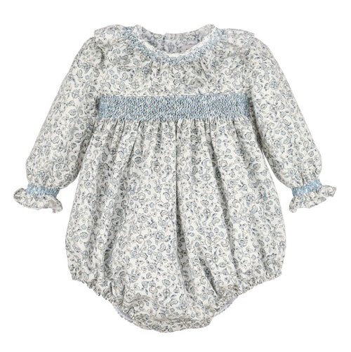 Sophie & Lucas Heirloom Floral Girls Blue Bubble