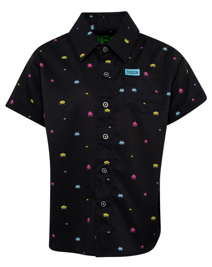 Space Invader Youth Short Sleeve Party Shirt