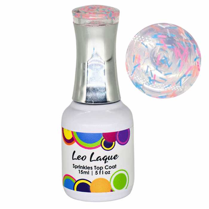 Sprinkle Top Coat Gel Leo Laque 15ml