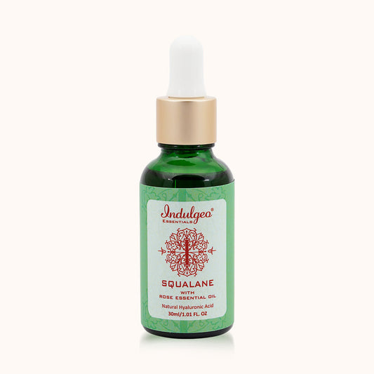 Squalane With Plant Derived Hyaluronic Acid - Rose Essential Oil For Dry & Dull Skin(30ml)