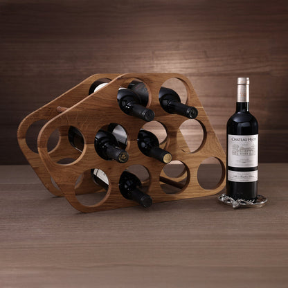 St. Anton Oakwood 10-Bottle Wine Holder