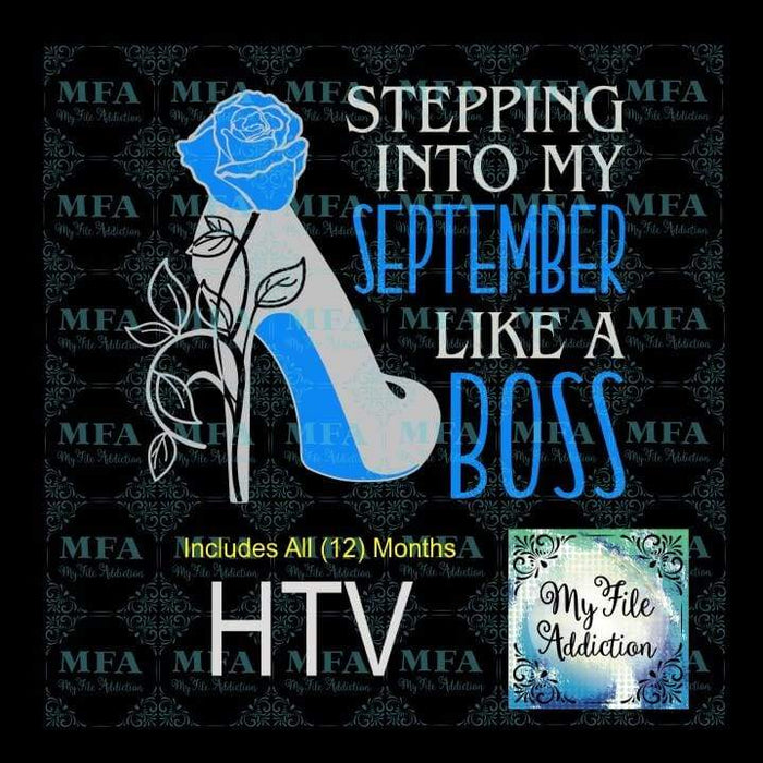 Stepping Into My Birthday Month Vector Digital Download File - My File Addiction