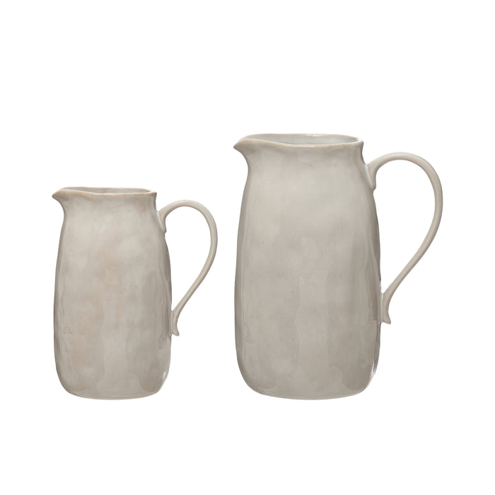 Stoneware Pitcher, Reactive Glaze
