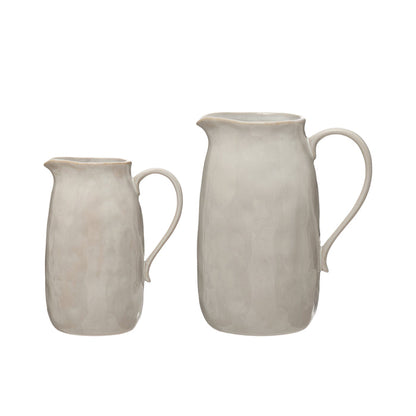 Stoneware Pitcher, Reactive Glaze
