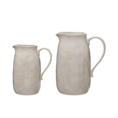 Stoneware Pitcher, Reactive Glaze