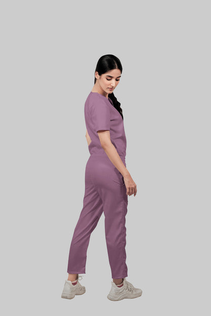 Stretchable (2Way) Women Lilac Straight Scrub Pant