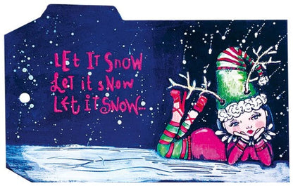 Studio Light - ABM Clear Stamp - Christmas Snow Globe - Essentials - 148x210x1mm - 1 PC - nr.83. This set features a snow globe, a elf, snowflakes and a string of lights and also the perfect Christmas and Winter sentiments. 9 stamps. Size: 5.8x8.3 in. Available at Embellish Away located in Bowmanville Ontario Canada. Example by brand ambassador.