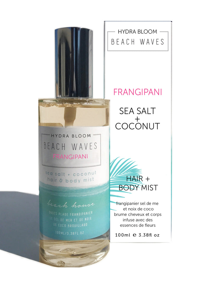 Summer Beach Waves Sea Salt Hair & Body Mist - Frangipani | Hydra Bloom