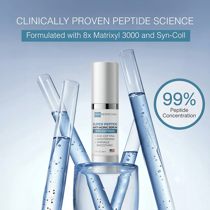 super peptide serum with 99% peptides is clinically proven peptide science
